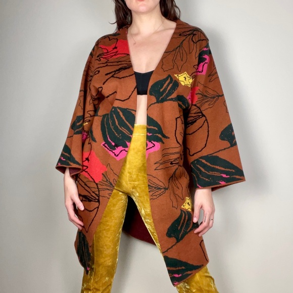 Bel Kazan BNWOT Duster Cardigan in Iris Print - Picture 4 of 4